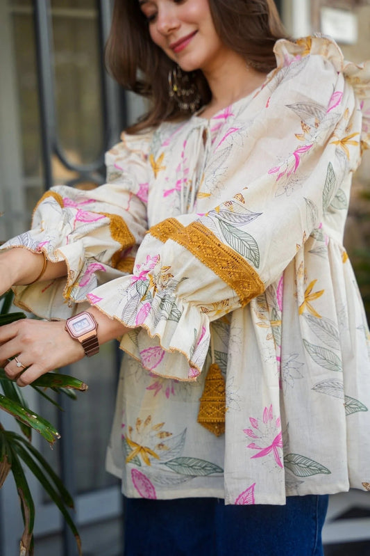 Bare Bloom Cotton Top
