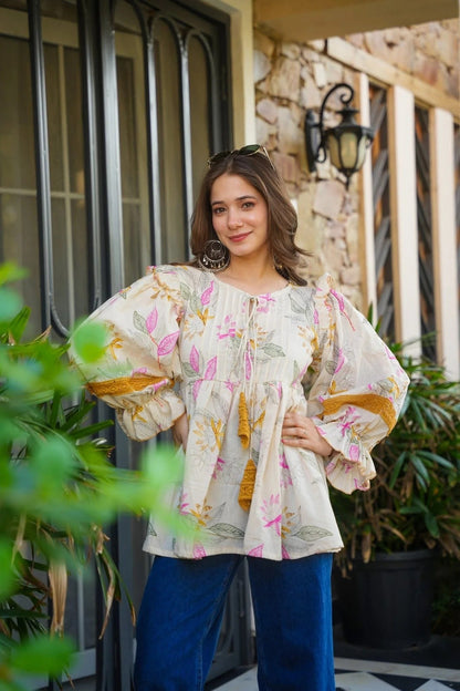 Bare Bloom Cotton Top