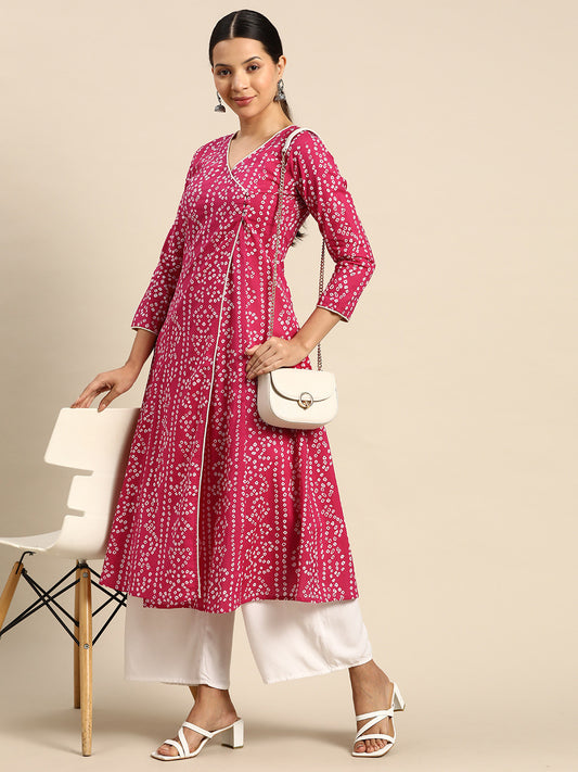 Bandhani Screen Printed Kurta